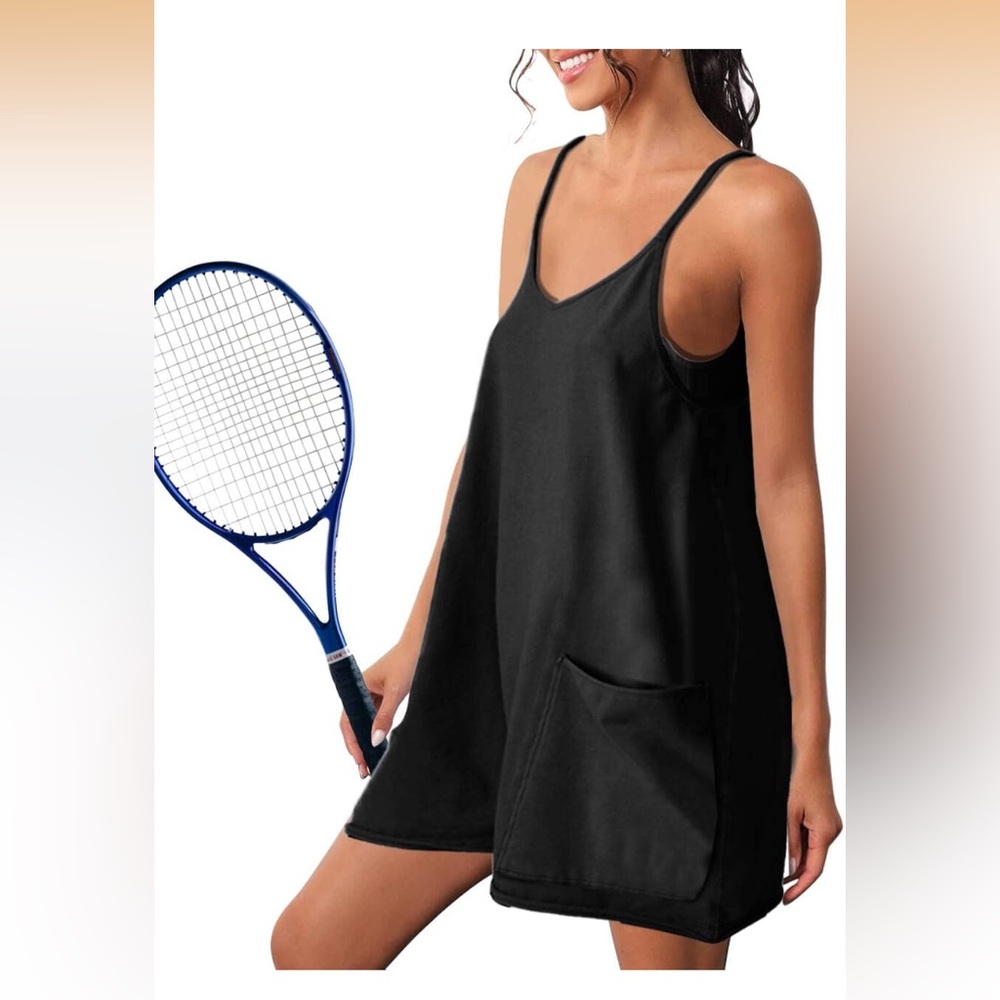 Hot Shot Mini Dress with Pockets and Built in Shorts Size L